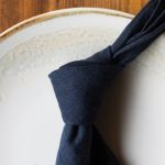 Navie blue linen napkin