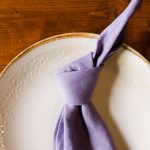 Violet linen napkin