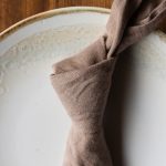Brown linen napkin