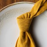 Mustard linen napkin