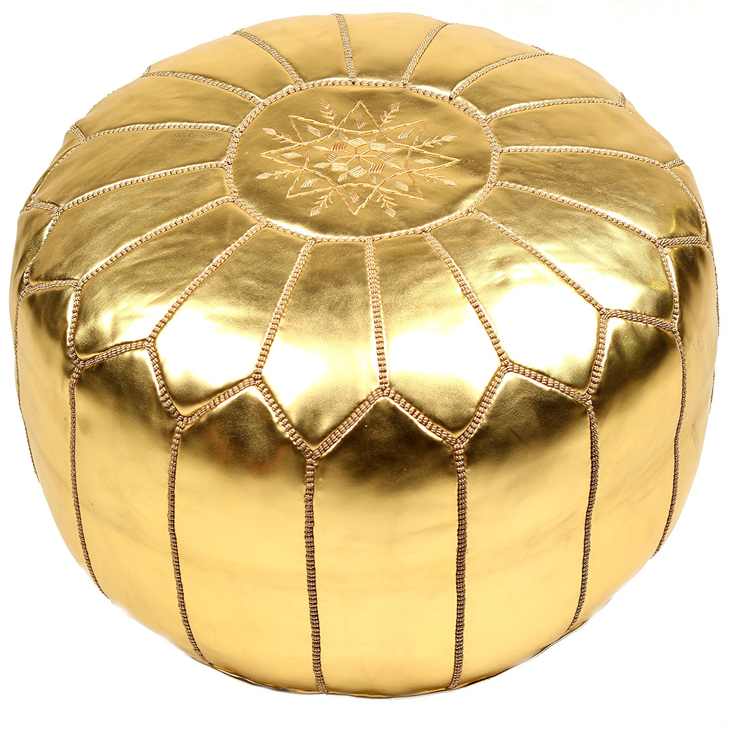Luxury golden pouf