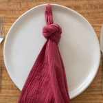 Berry textured cotton napkin