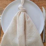 Creme brulle textured cotton napkin